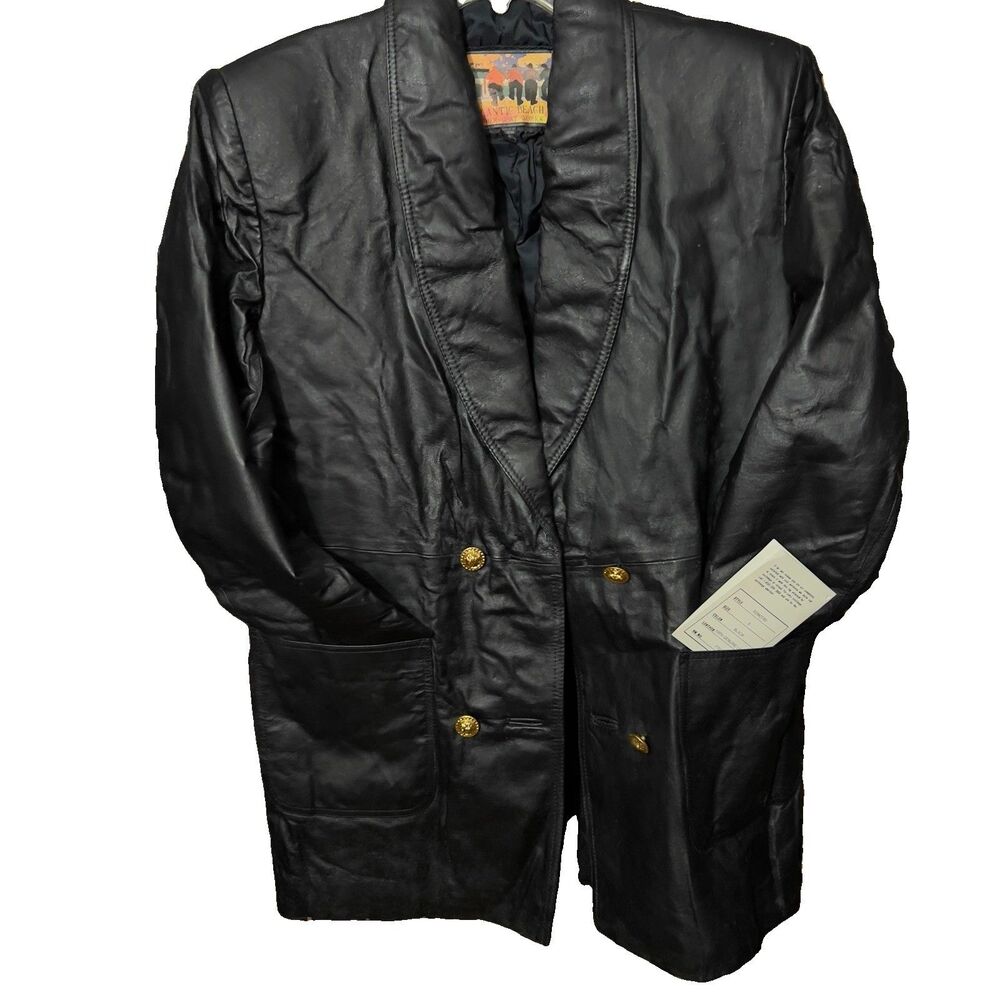 Vintage NWT Genuine Leather Mid Length Women’s Coat Size Small